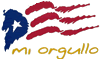 Mi Orgullo Puerto Rican Flag Sticker at elColmadito.com, Flag